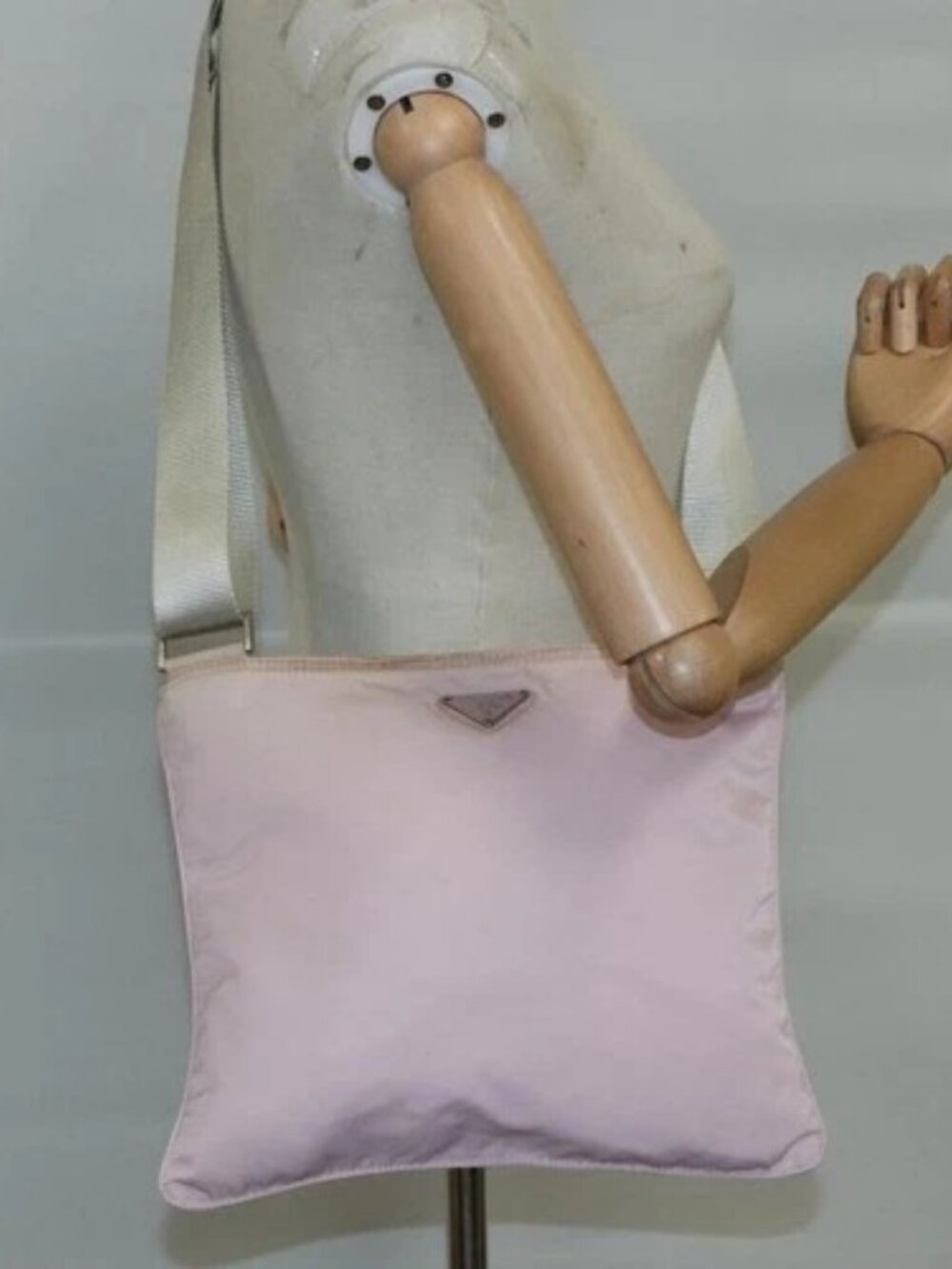 PRADA Shoulder Bag Nylon Pink Silver Auth ki5274 - Picture 14 of 16